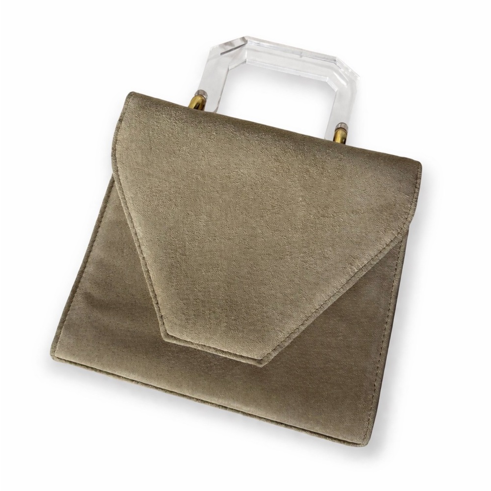 Rush Hour Classic Taupe Suede Top-Handle Women’s Bag Crossbody Vintage 80’s/90’s